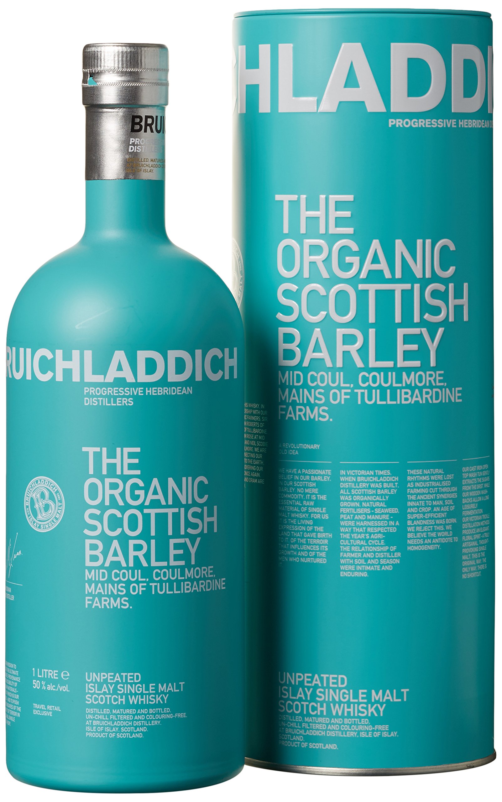 Bruichladdich The Organic Scottish Barley mit Geschenkverpackung Whisky (1 x 1 l)
