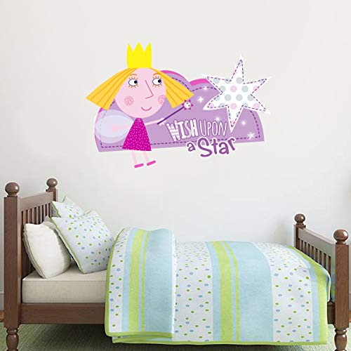 Ben & Holly's Little Kingdom Holly Wish Upon A Star Wandaufkleber, Vinyl, 90 cm Breite x 60 cm Höhe