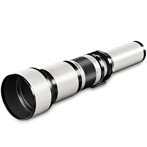 Walimex Pro 650-1300mm 1:8-16 DSLR-Teleobjektiv für Nikon Z Objektivbajonett weiß (manueller Fokus, für Vollformat Sensor gerechnet, Filterdurchmesser 95mm, mit ausziehbarer Gegenlichtblende)