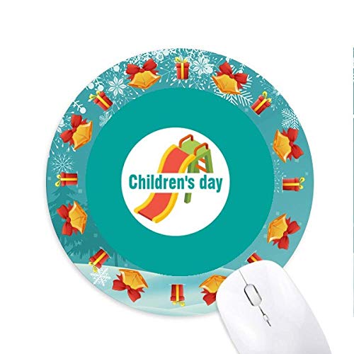Kinder Tag pur Happy Mousepad Rund Gummi Maus Pad Weihnachtsgeschenk