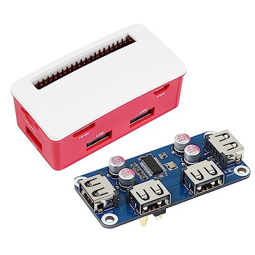 BAIRU USB HUB HAT Erweiterungsplatine Starter Kit Für RPI 0 2 W WH 3A 3B 3 Modell B 4 4B Zubehörbox USB HUB