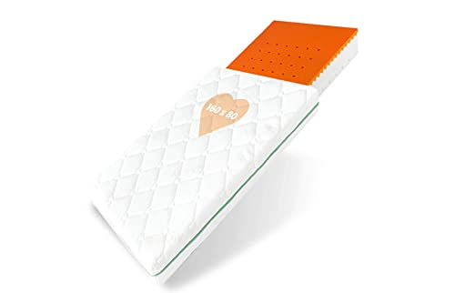 BestCare ® - EU Produkt, Thermoelastische Visco Baby- und Juniormatratze, mit Memory Foam für besseren Schlafkomfort, Größe:Visco Junior 160x80 cm