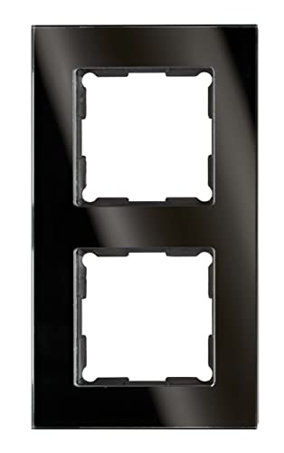 REV 0254837202 Optima, 3-fach Rahmen Steckdose, Rahmen Serienschalter, Wechselschalter, schwarz