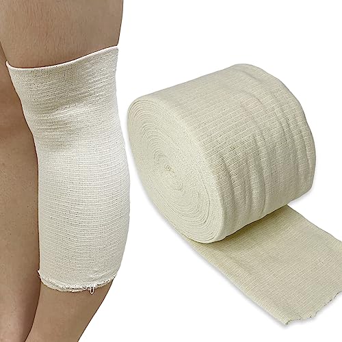 Elastische schlauchförmige Bandage – Stockinette Kompressionsgurt für Arm, Knie, Knöchel, Bein, Erste-Hilfe-Zubehör, dehnbar bis zu 4,5 cm (B x L)
