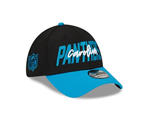 New Era Carolina Panthers 2022 NFL Draft Black Turquoise 39Thirty Stretch Cap - S-M (6 3/8-7 1/4)