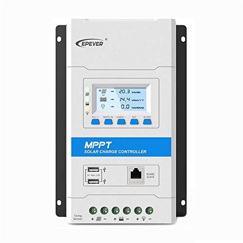 EPEVER® 40A MPPT Solarladeregler 12V/24V Automatische Erkennung der Systemspannung mit LCD-Display und USB-Anschlüssen für Haushalts System - TRIRON 4210N
