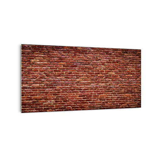 DekoGlas Küchenrückwand 'Mauer aus Ziegeln' in div. Größen, Glas-Rückwand, Wandpaneele, Spritzschutz & Fliesenspiegel