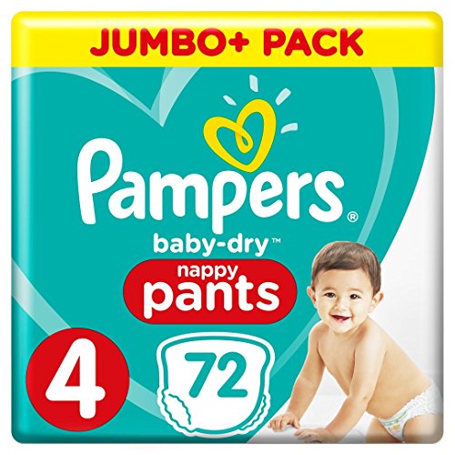 Pampers Baby-Dry Pants (Gr. 4 (9-15 kg), Windeln mit Luftkanälen) 1er Pack (72 Stück)