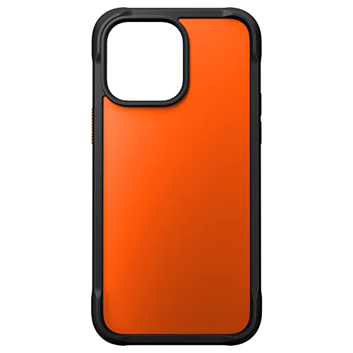 NOMAD Rugged Case für iPhone | Robuste Schutzhülle mit Rahmen aus Polycarbonat | Matte TPE-Rückseite | MagSafe-kompatibel | iPhone 14 Pro Max | Ultra Orange