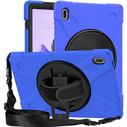 YGoal Hülle für Galaxy Tab S7 FE - [Handschlaufe] [Schultergurt] Robuste Schutzhülle mit Fallschutz Case Cover für Samsung Galaxy Tab S7 FE SM-T730/T736/T735, Blau