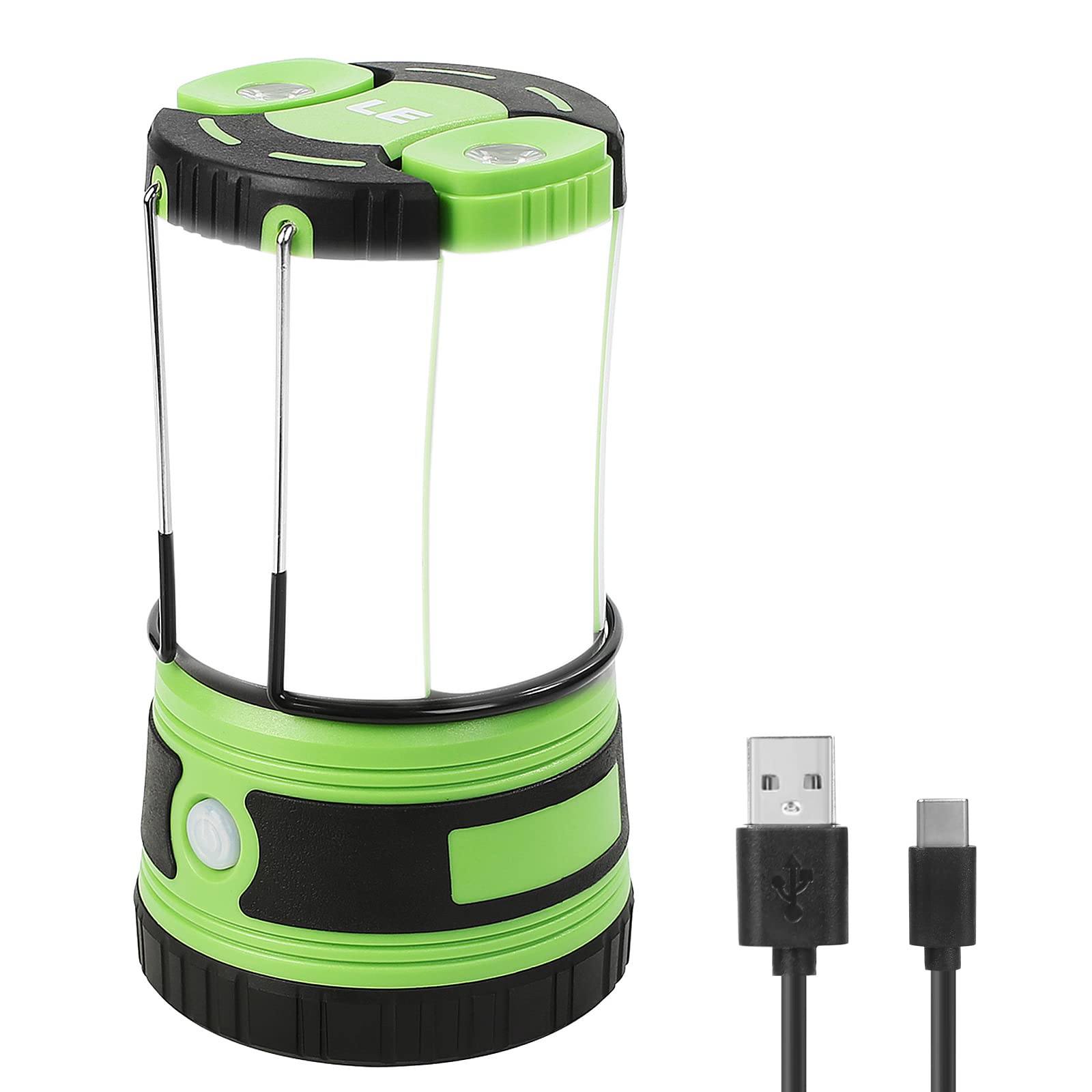 Lepro LED Campinglampe USB, Ultra Hell 1000 Lumen, 4 Beleuchtungsmodi Laterne mit 2 abnehmbaren Taschenlampen, Batteriebetrieben und USB Notfallleuchte für Stromausfällen, Wandern, Notfall, Ausfälle