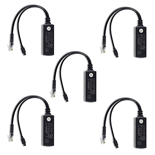 Niniang 5 x POE Standard-Netzteiler, 48 V, A, 5 V, 2,4 A, USB-Schnittstelle