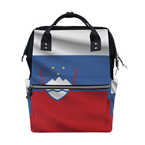 Slowenien-Flagge Mama Taschen Mutter Tasche Reise Rucksack Wickeltasche Daypack Windeltaschen für Babypflege