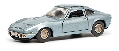 Schuco 450176200 Automatic Racer Opel GT, mit Aufziehwerk, Modellauto, Limitierte Auflage: 500 Stück, blau metallic