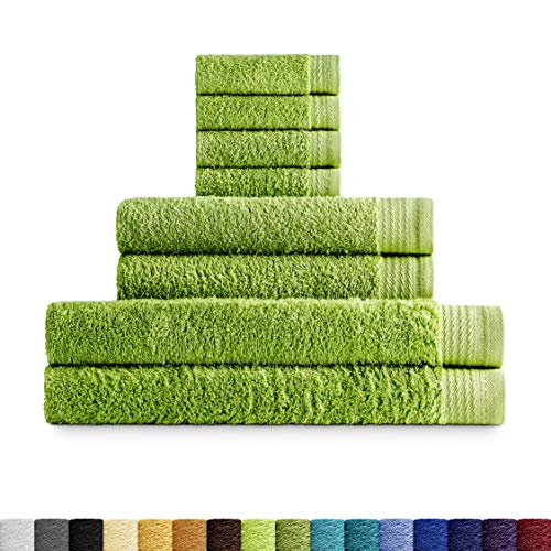 Eiffel Textile Handtuch-Sets Qualität Frottee 600 g, 100% ägyptische Baumwolle, Blatt, Tocador Lavabo y Sabana