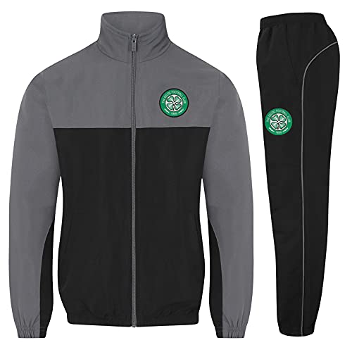 Celtic FC - Herren Trainingsanzug - Jacke & Hose - Offizielles Merchandise - Geschenk für Fußballfans - Grau - L