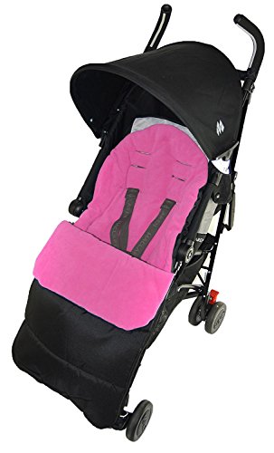 Fußsack/COSY TOES kompatibel mit Maclaren Mark II Kinderwagen Kinderwagen rosa Rose