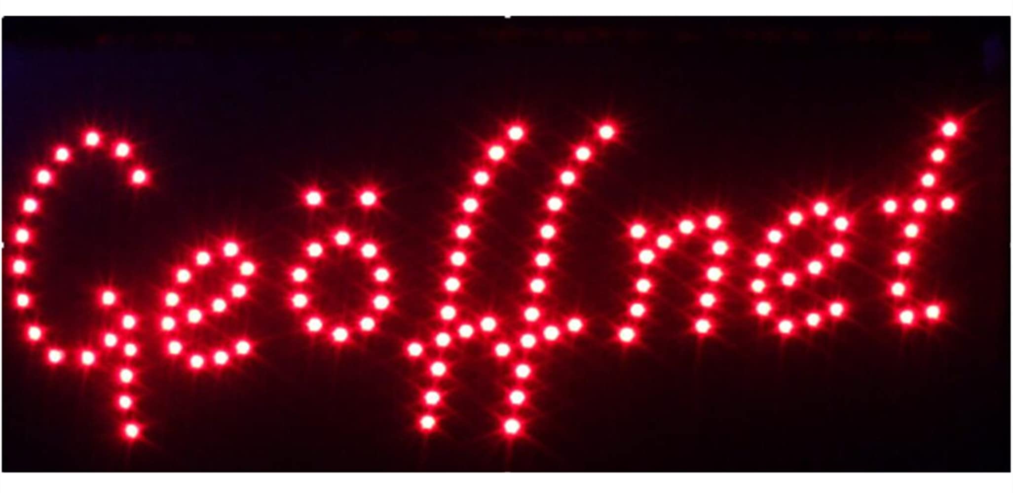 Miobo LED Schild Leuchtschild "GEÖFFNET" "OPEN" "Dönner Kebab" "Bar" und viel mehr Reklame LEUCHTREKLAME Werbung versch.stylen (Geöffnet (rot))