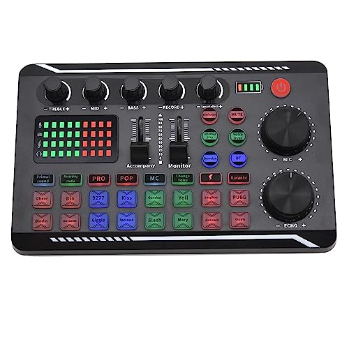 IEW Soundkarte Mikrofon Sound Mixer Soundkarte Audio Mischpult Verstärker Live Musik Mixer Verstärker DJ Equipment