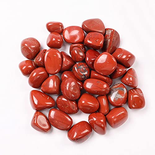LIJUCAI 100 g roter Jaspis Naturstein polierte Edelsteine ​​heilende rote Steine ​​für Aquarium Home Decoration Zubehör, China