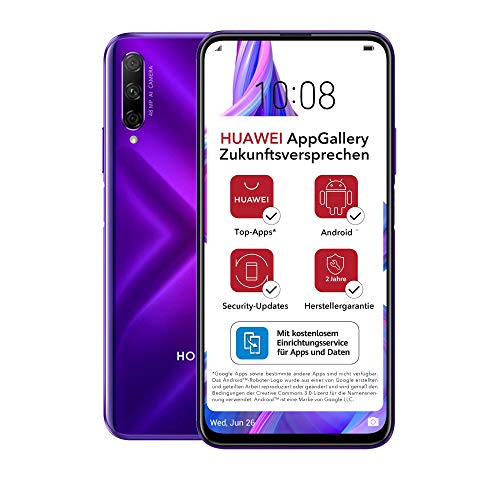 HONOR 9X PRO Dual-SIM Smartphone - Phantom Purple (6,59 Zoll Display, 256 + 6GB, Android 9.0 AOSP ohne Google Play Store, EMUI 9.1) + 48MP Triple-Kamera + 16MP Frontkamera – Deutsche Version