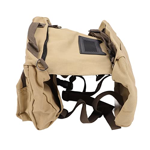 Hunderucksack, Hundesatteltasche mit Einfachem Steuergriff, Atmungsaktives Segeltuch, Bequem für Mittelgroße Hunde