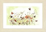 Lanarte Zählmusterpackung Schmetterlinge & Blumen Kreuzstichpackung, Baumwolle, Mehrfarbig, 56 x 32 x 0.3 cm