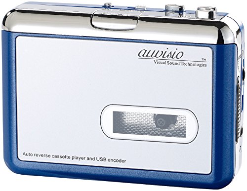 Auvisio Tragbarer USB-Kassettenspieler Blue Edition für MP3-Aufnahme