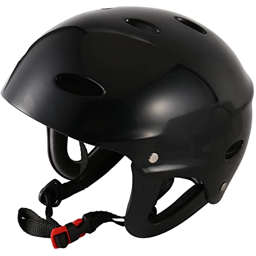 Melitt Sicherheits Schutz Helm 11 Atemlöcher Für Wassersport Kajak Paddel - Schwarz