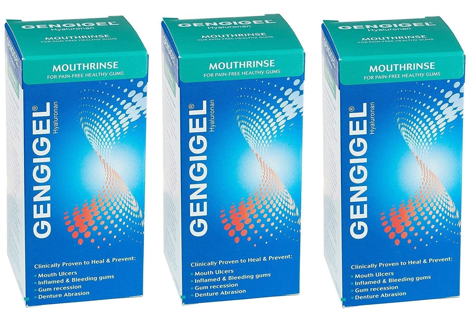 Gengigel Mundwasser für Zahnfleisch 150ml (Packung mit 3)