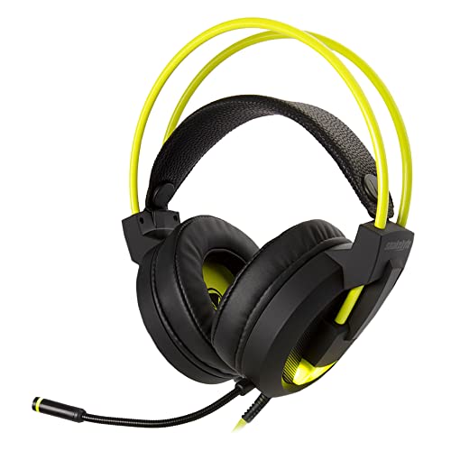 snakebyte PC HEADSET PRO - 7.1 Virtual Surround Sound Gaming Headset mit justierbaren Mikrofon, eSports Kopfhörer mit Geräuschunterdrückung, Mute/Volumen & Bass Boost Control am Kabel, LED Beleuchtung