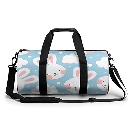 Sporttasche Süße Kaninchen Reisetasche Wasserdicht Trainingstasche Schwimmtasche Weekender Für Mädchen Jungen 45x23x23cm