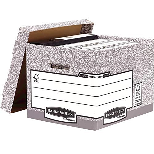 Bankers Box System Standard-Archivbox (Fastfold System) 10 Stück grau