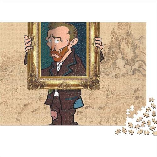 Karikatur Van Gogh Jigsaw Brain Teaser Puzzle Für Erwachsene Puzzle Educational Challenging Games Home Decoration Puzzle Learning Educational Toysas Christmas Birthday Gifts 500pcs (52x38cm)