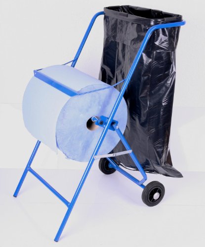 Papierrollenhalter Bodenständer inkl. Müllsackhalter, 100 x 50 x 70 cm, blau