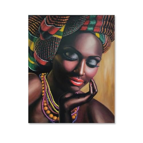 Puzzle 1000 Stück，Afrikanische Frau，Papier Kinder Spielzeug Dekompression Spiel（50x70cm）-H69