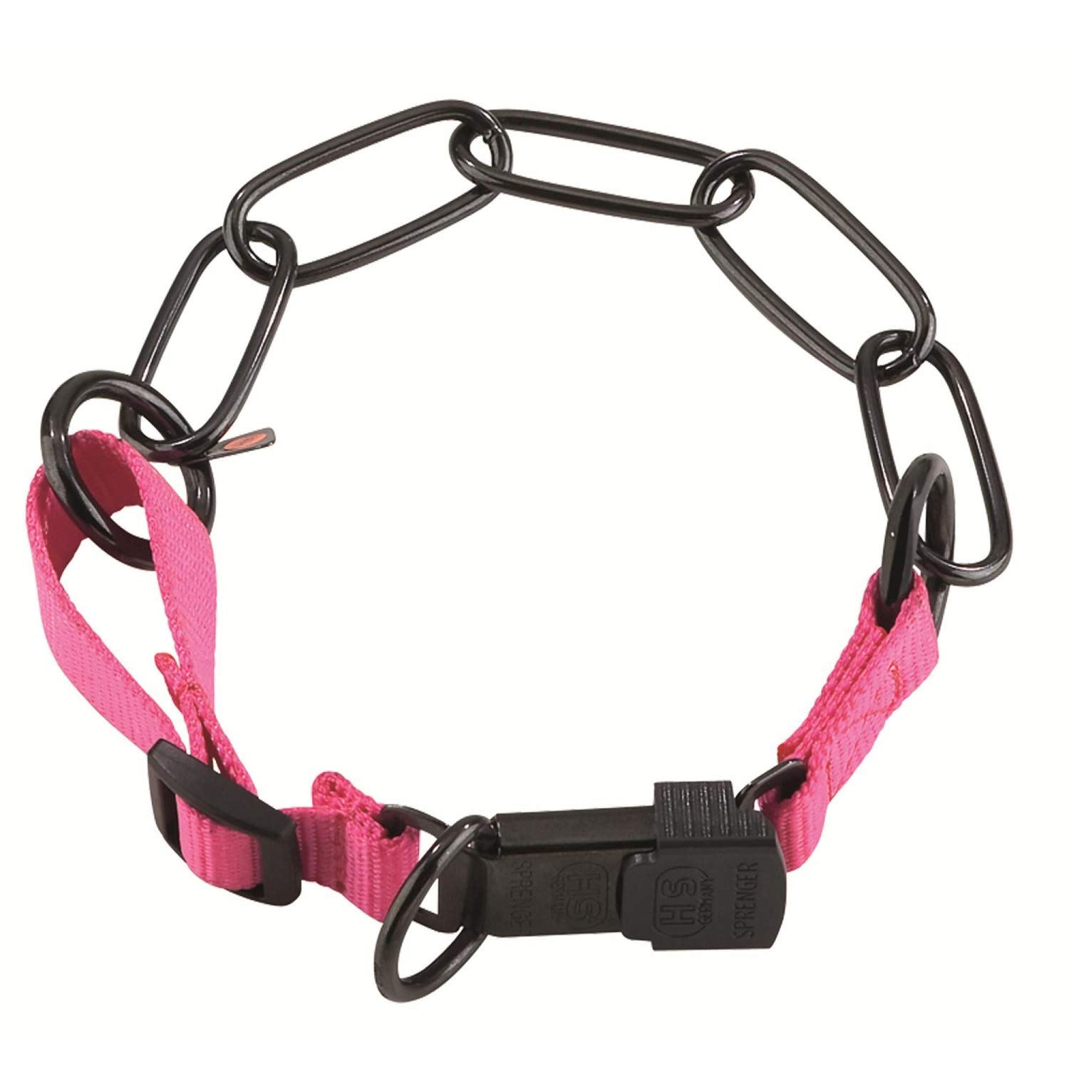 SPRENGER Halsband HALSKETTE verstellbar 55-60cm ClicLock für Hunde pink