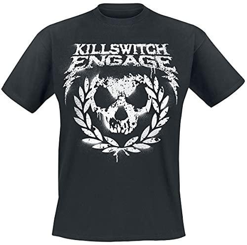 Killswitch Engage Skull Leaves T-Shirt schwarz M 100% Baumwolle Band-Merch, Bands