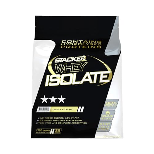 Stacker2 Whey Isolate Protein, 750 g Beutel (Cookies & Cream)