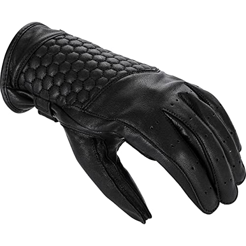 Spirit Motors Motorradhandschuhe lang Motorrad Handschuh Damen Klassik Lederhandschuh 1.1 schwarz XL, Lifestyle, Ganzjährig