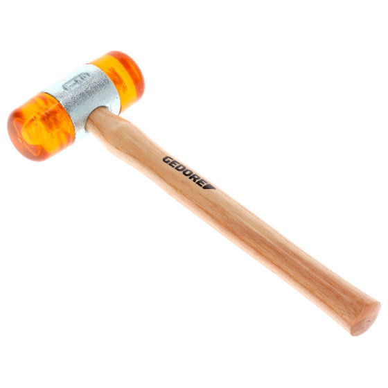 GEDORE - Plastikhammer, ø50mm, Auswechselbare Köpfe aus Cellulose-Acetat, Stiel aus Esche