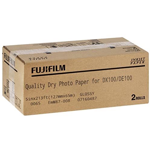 1 x 2 Fujifilm DL Papier, 230 g, 127 mm x 65 m, glänzend