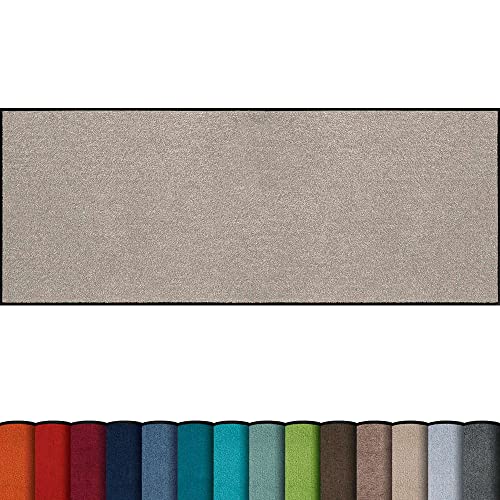 Erwin Müller Fußmatte, Schmutzfangmatte uni sand Größe 75x150 cm - rutschfest, pflegeleicht, für Fußbodenheizung geeignet (weitere Farben, Größen)