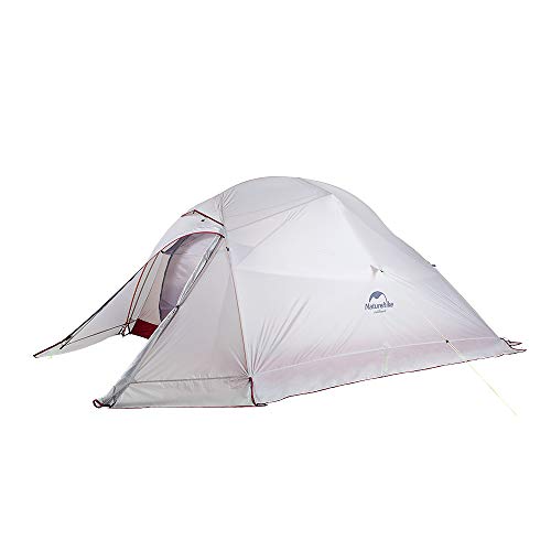 Naturehike Neu Cloud-up 3 Upgrade Ultraleichte Zelte 3 Personen Zelt 3-4 Saison für Camping Wandern (20D Grau mit Rock Upgrade)