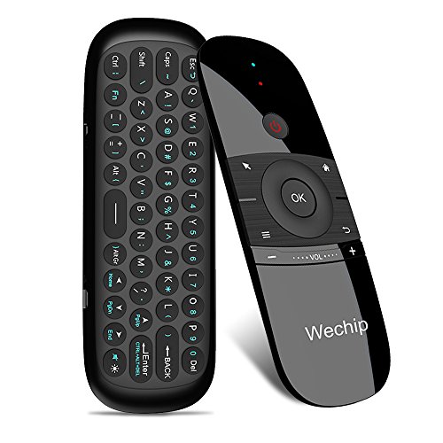 Kabellos Fernbedienung,Wechip 2.4G Air Tastatur Maus-Fernbedienung mit Tastaturen und Maus Funktion,TV Tastatursteuerung Infrarot Fernbedienung USB Empfänger für Smart TV Android TV Box Laptop PC