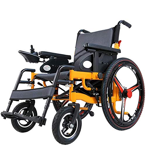 ZXGQF Elektrischer Rollstuhl, Faltbare Mobilitätshilfe (Li-Ion-Akku), mit elektrischer Energie oder manuellem Rollstuhl medizinischer Roller, für ältere und behinderte Menschen