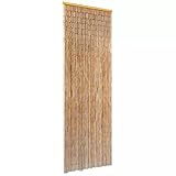 ghuanton Insektenschutz Türvorhang Bambus 56 x 185 cm Heim & Garten Dekoration Fensterdrapierung Fliegengitter