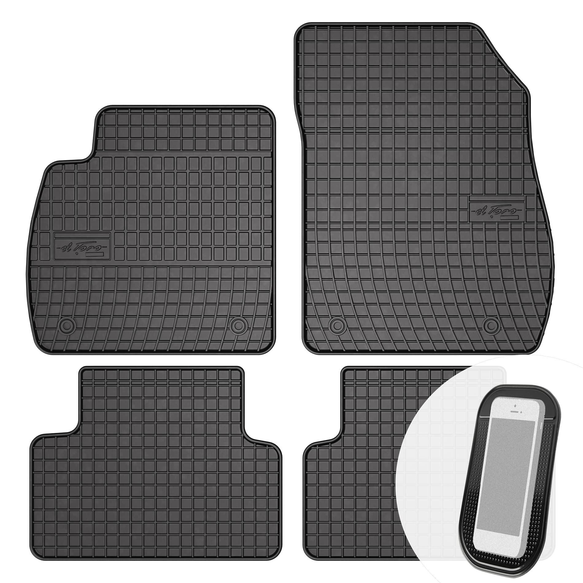 Gummimatten Auto Fußmatten Gummi Automatten Passgenau 4-teilig Set - passend für Opel Zafira C 2011-2019
