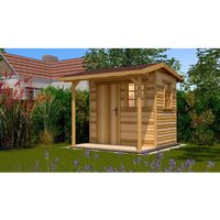 Weka gartenhaus 820 a gr. 1, natur, vd/t 100 cm, et, ef, mit theke und sitzgelegenheit