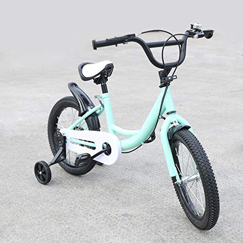 16 Zoll Kinderfahrrad Jungen Mädchen Fahrrad ab 4-8 Jahre Fahrrad Spielrad mit Hilfsrad Rad Bike (grün)